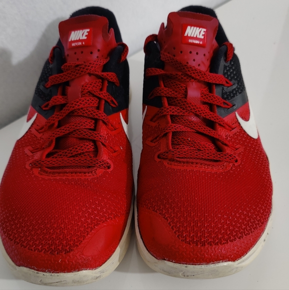 NIKE METCON 4 SIZE 6.5 EUR 39 (AH7453 600) BLACK/ UNIVERSITY RED/ WHITE - Picture 4 of 7